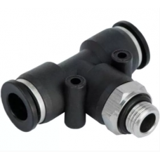 Тройник цанговый T-образный с резьбой PRTOM-1/8-4 Pemaks